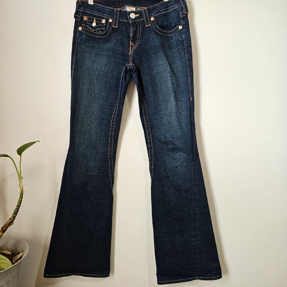 Women’s Dark Wash Flare Jeans - Classic Blue